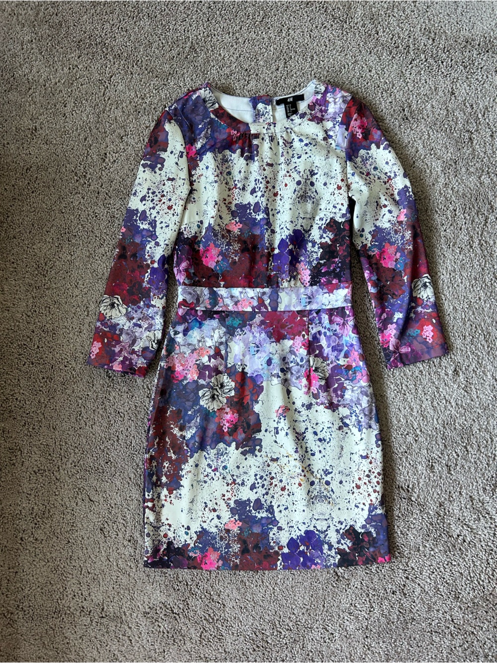 Abstract Paint Splatter Dress